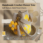 🏆Last Day Promotion 49% OFF🧵🌸Handmade Crochet Flower Tote 🌼✨