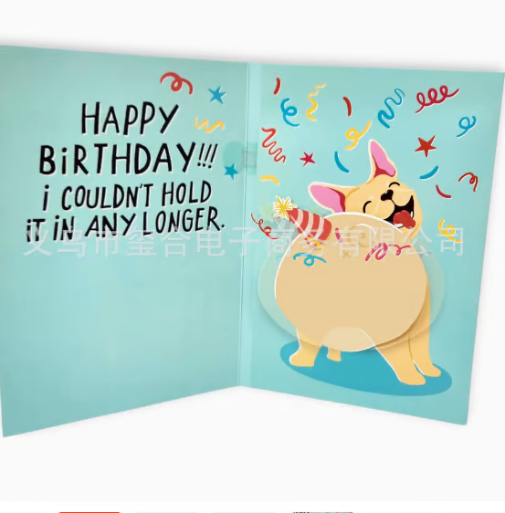 🏆Easter Hot Sale 49% OFF🎉🎂Farting Dog Birthday Card - Funny Birthday Card for Men Women Kids