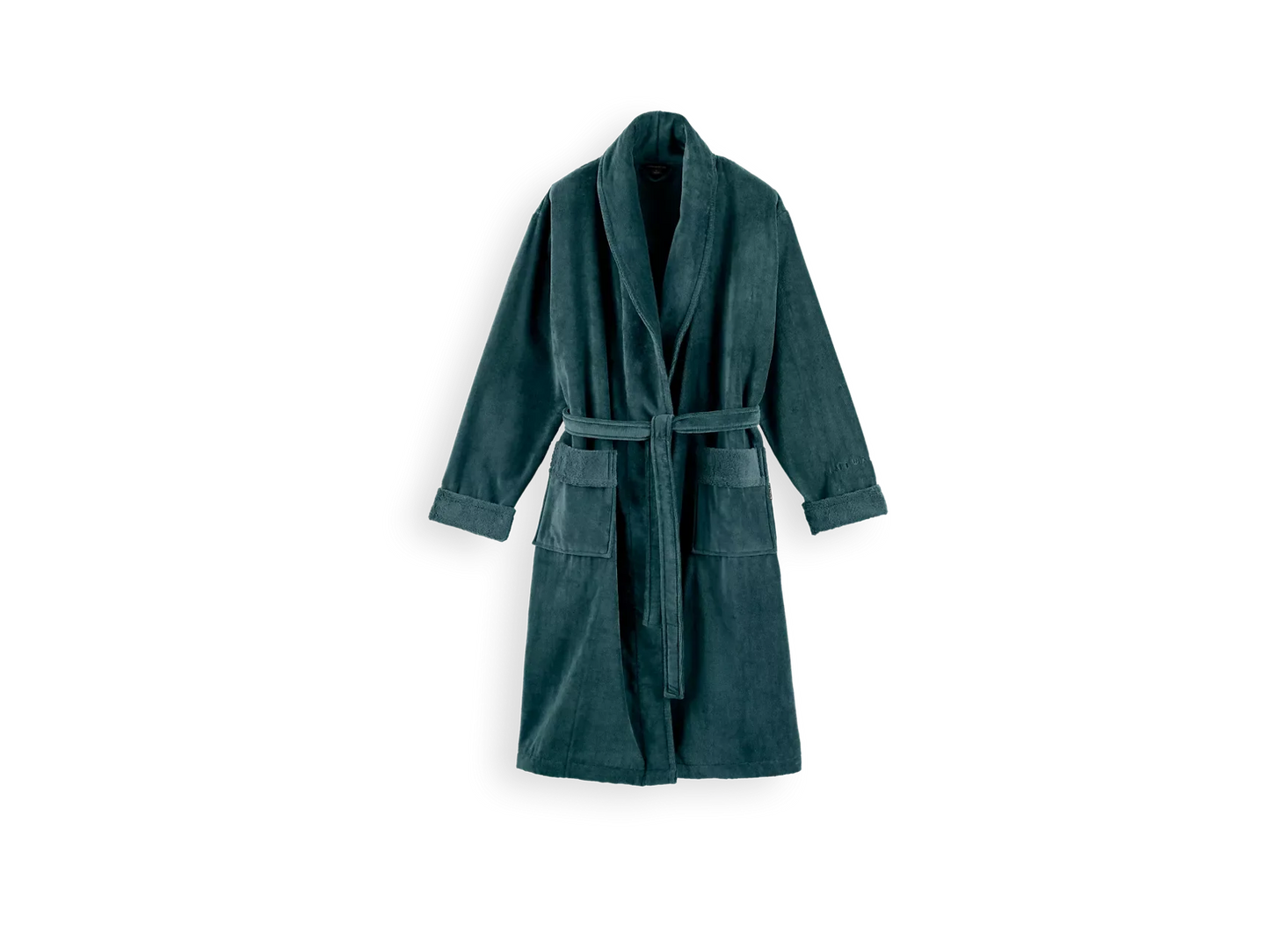 Super Smooth Cotton Bathrobe Men Petrol M