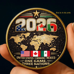 🏆 Flash Sale: 60% OFF ⚽ Soccer Fan Gift 🎁World Cup 2026 Coin:  USA Canada Mexico Match Day Keepsake Football Collectible