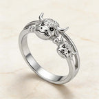 🔥LAST DAY 49% OFF 💕 ✨ Handcrafted Highland Cow Adjustable Ring