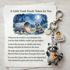 The "Zero F*cks" Trash Panda Keychain & Poem Set 🦝🍕 | Ultimate Dumpster Fire Survival Gift