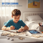 ✈️ 50% OFF! DIY Wooden Drone Construction Kit for Children – Altitude Hold, Stable Remote Control & Enhanced Safety! 🎁🚁